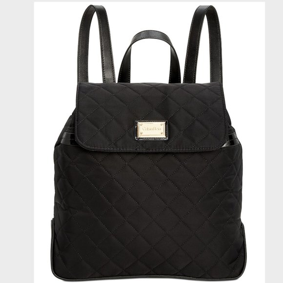 Calvin Klein Black Quilted Backpack - Picture 1 of 11